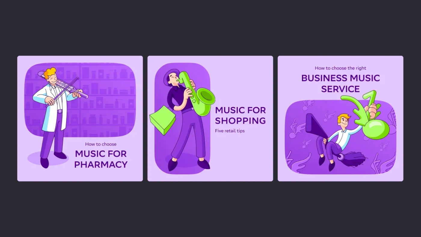 Different topics share a recognizable illustration and headline treatment.
